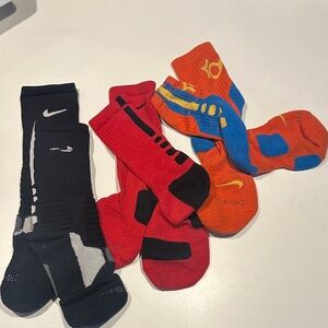 Nike Men's Athletic Socks - Black, Red, Orange